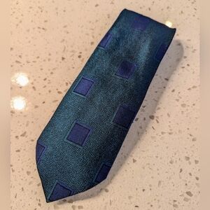 Gianni Versace Men's Blue / Green Pattern Silk Neck Tie